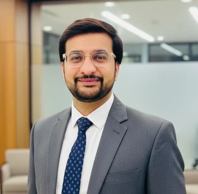 Ghulam Abbas in a suit